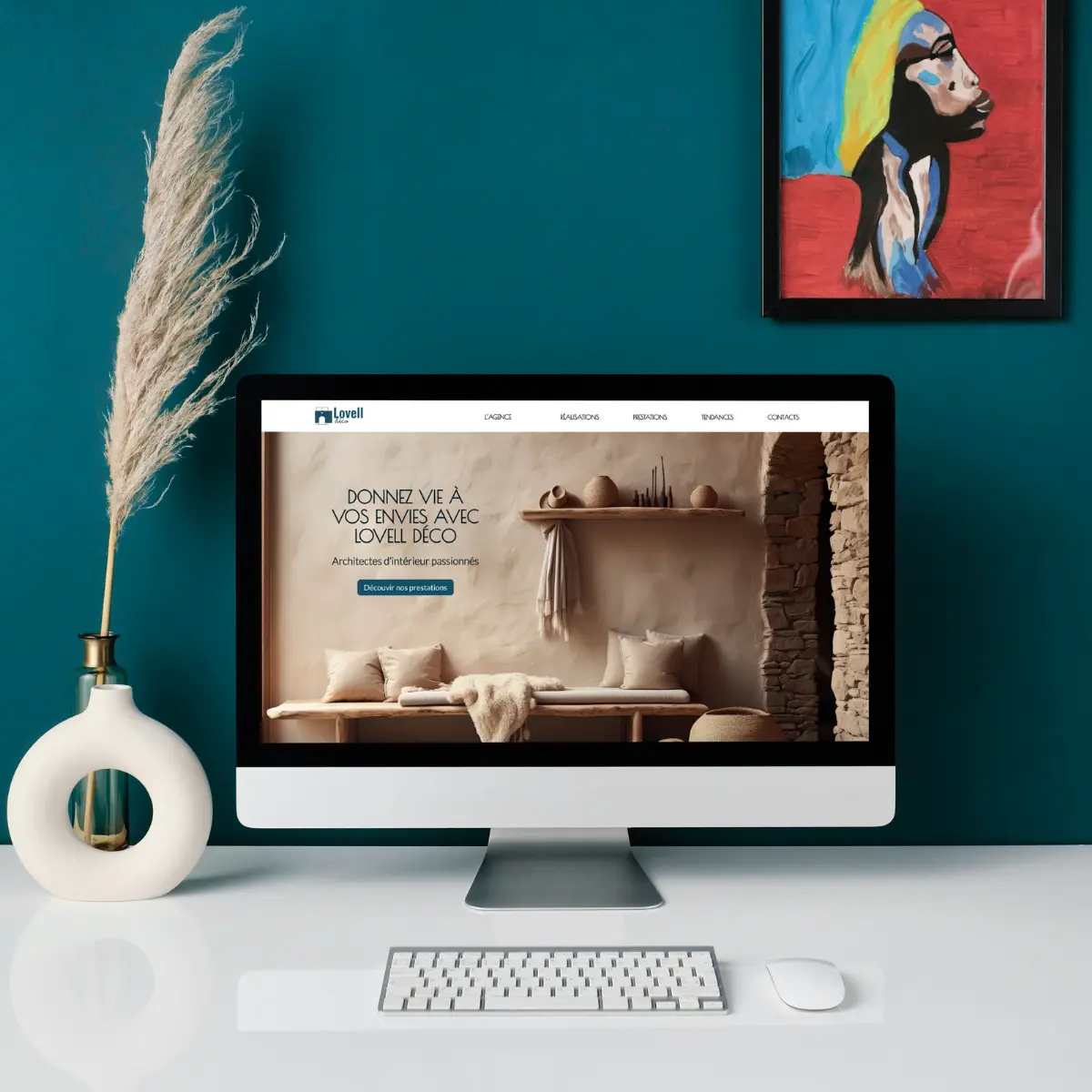 Page d’accueil du site web Lovell Déco, agence d’architecture et de décoration d’intérieur à Toulouse.