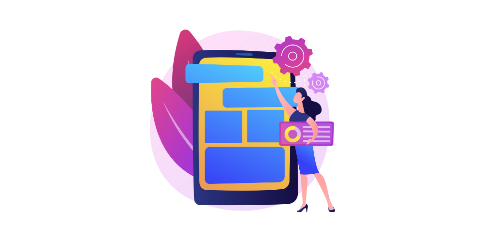 Illustration UI UX pour la création de site web professionnel à Juvignac