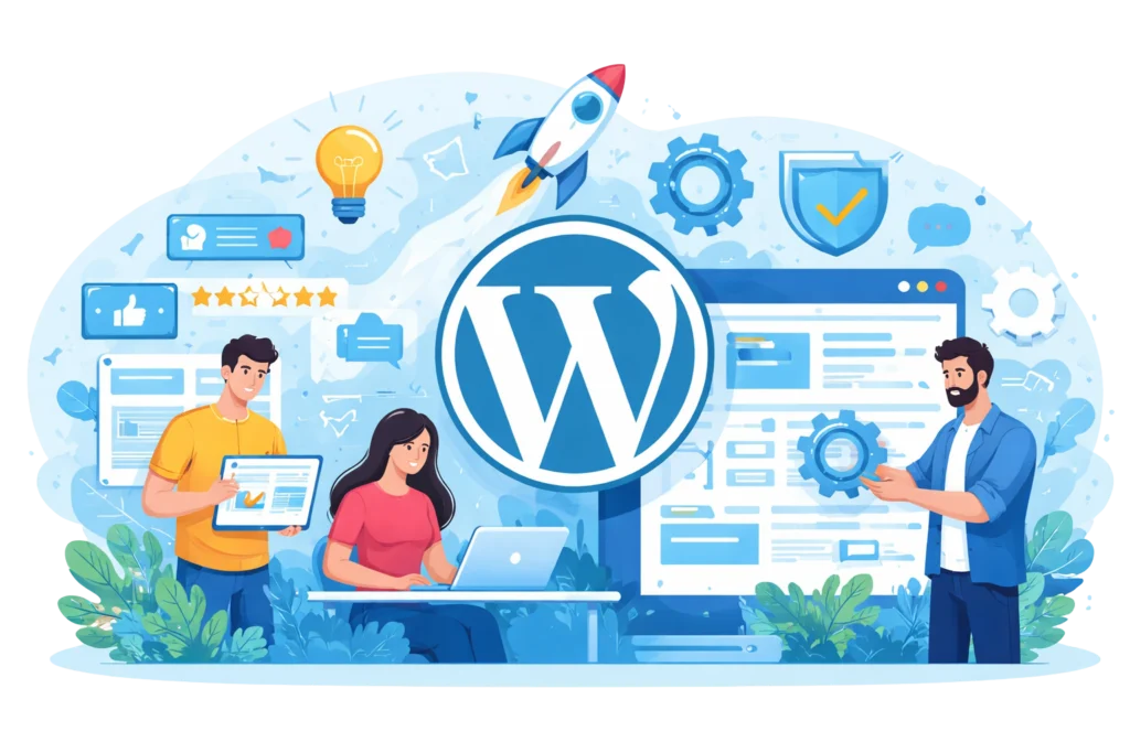 Création de site WordPress avec interface et outils web