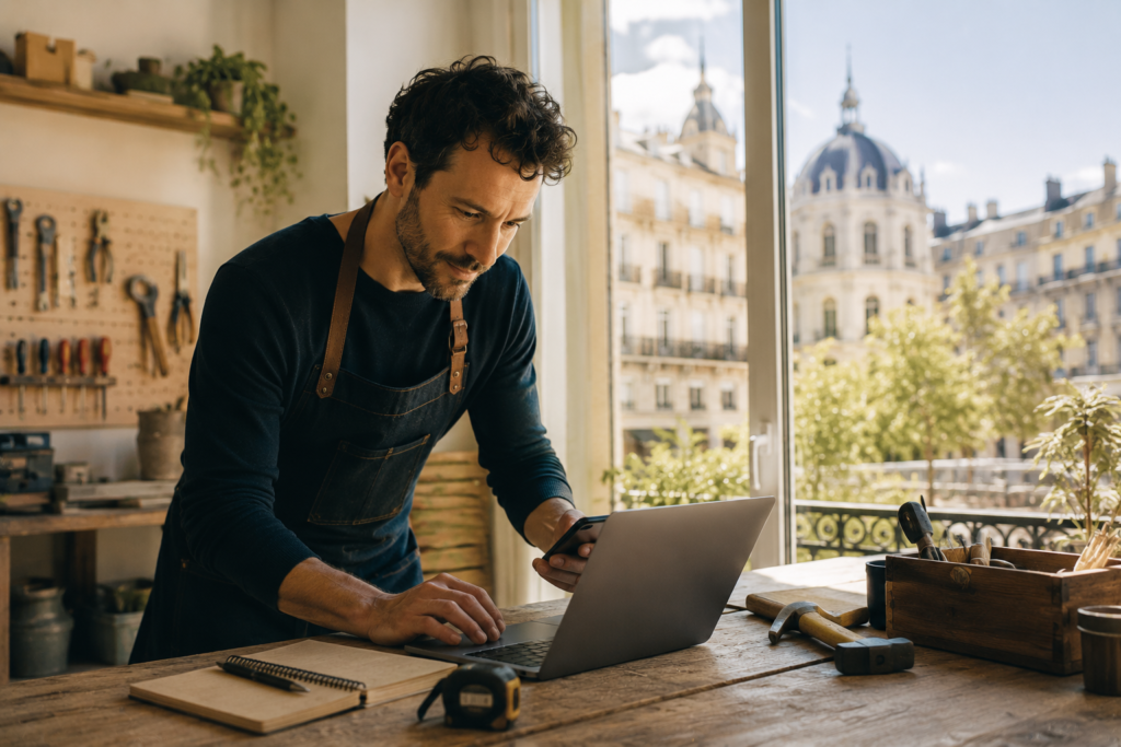 Artisan utilisant le marketing digital et Google pour développer son activité à Montpellier