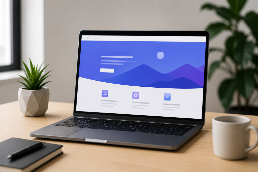 Exemple de landing page centrée sur un seul appel à l'action